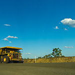 Large Haul Truck on mine haul road