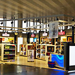 Duty free shop in airport Sheremetyevo - International  airport, one of the three major airports in Moscow and Moscow region, have greatest passenger traffic in Russia