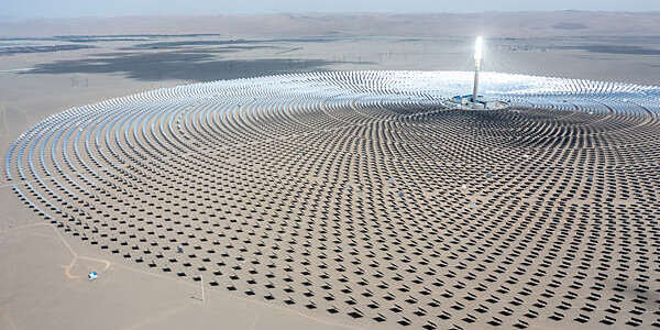 The solar thermal power station in Gansu